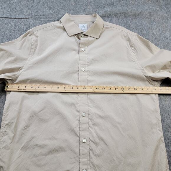Thomas Mason x Todd Snyder Button Up Dress Shirt size 18.5 Cream - Picture 4 of 11